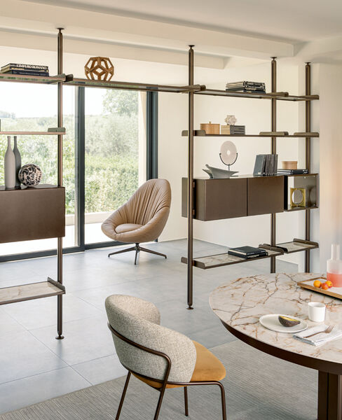 Libreria moderna a parete, Techwall, Riflessi