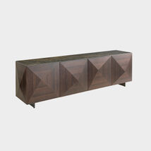 Madia in legno, design moderno ed elegante, ideale per soggiorno e salotto - C-Wood, Riflessi