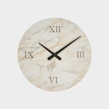 Orologio rotondo da parete in ceramica con lancette nere - Portorotondo - Riflessi