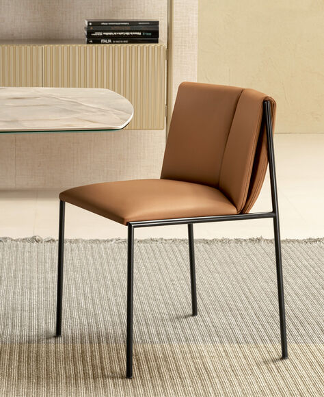 Sedia in pelle moderna e di design - Archimede, Riflessi