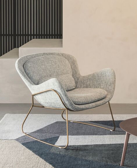 Poltrona di design, lounge chair, elegante e moderna - Meghan, Riflessi