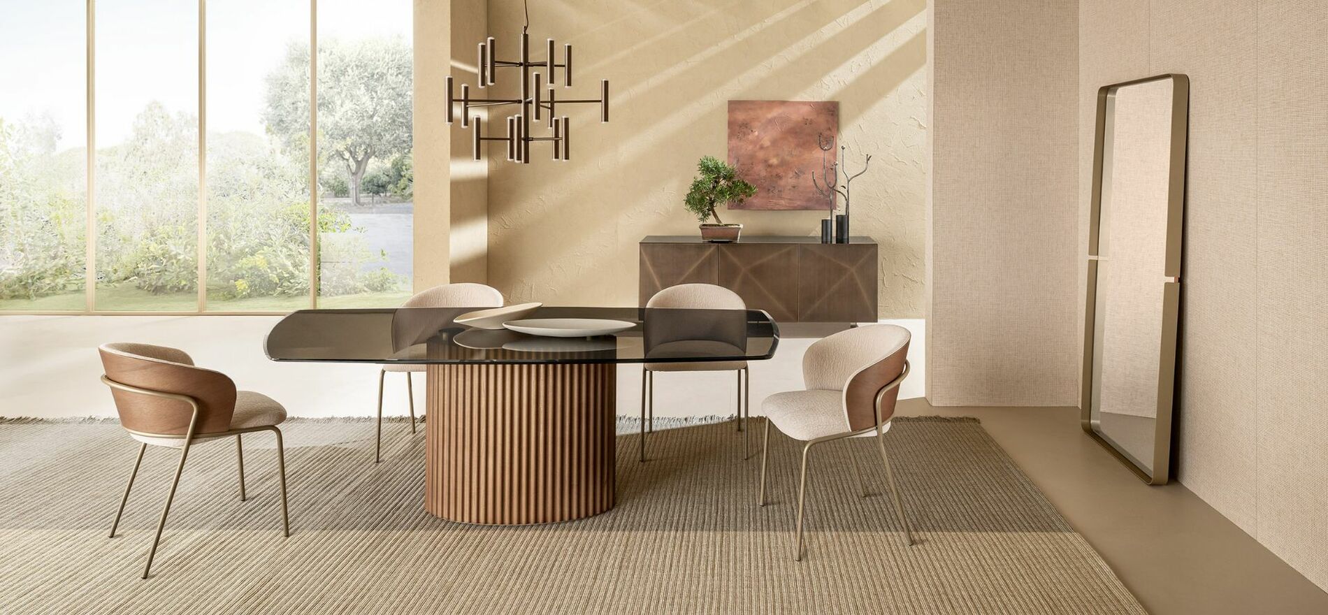 enea cristallo header desk