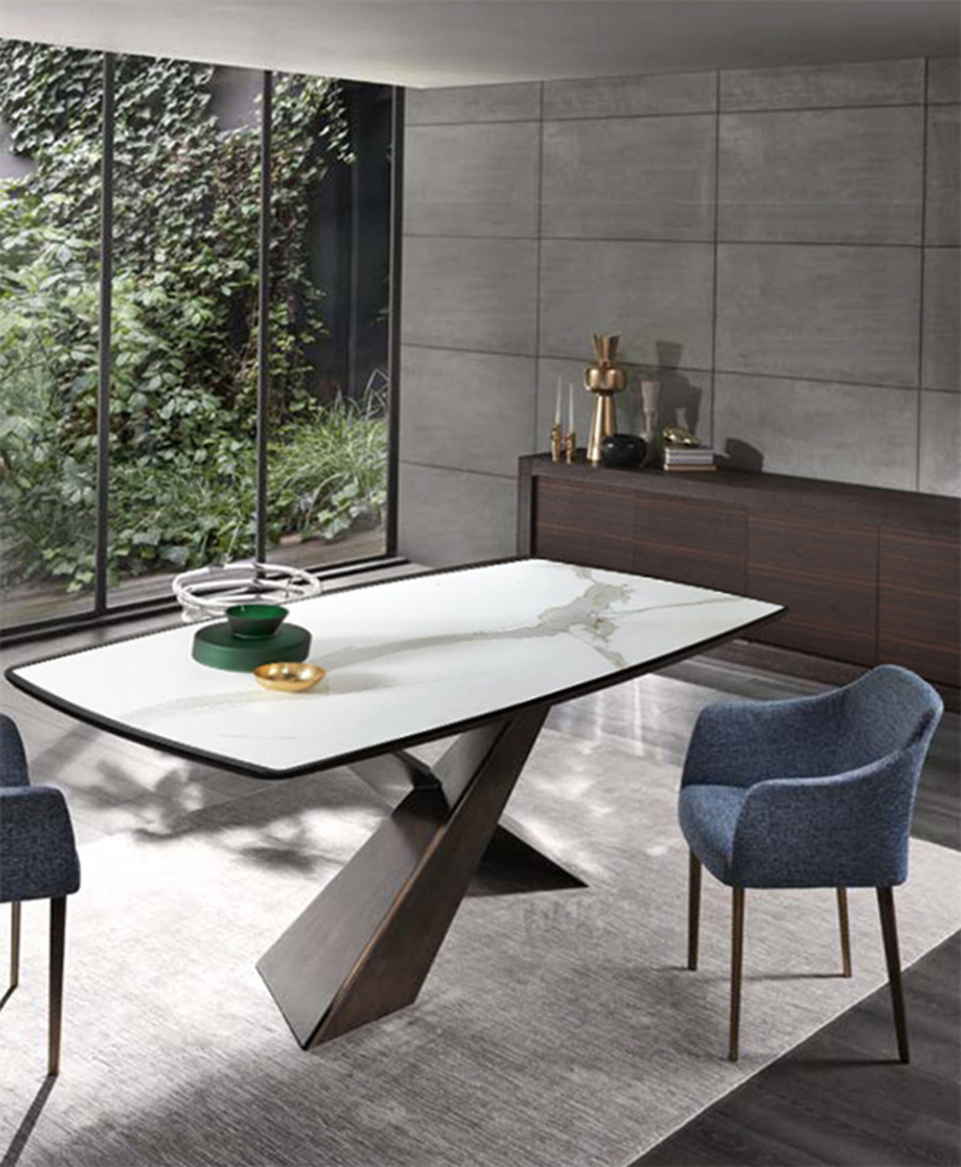 tavolo living in legno ceramica 1