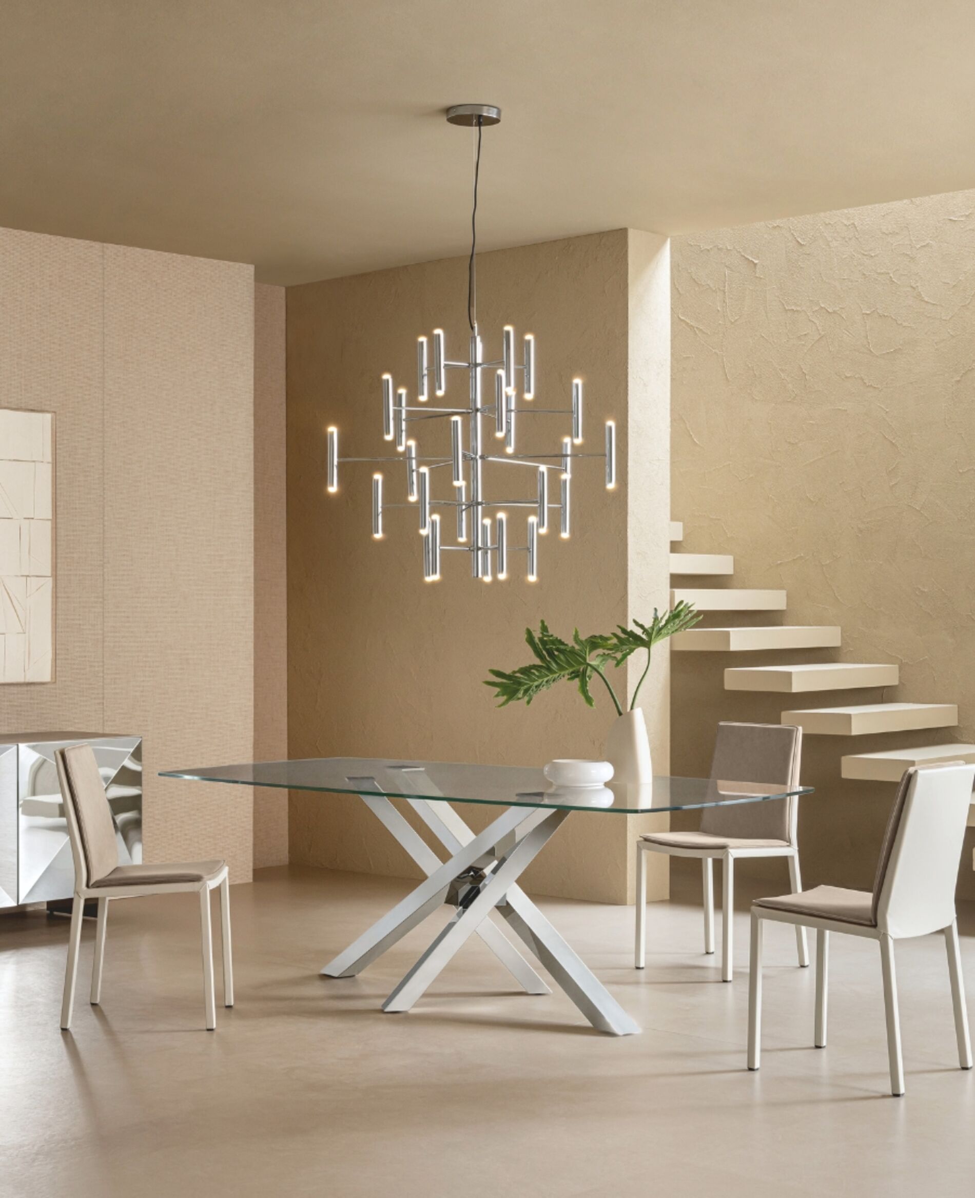 shangai cristallo base inox
